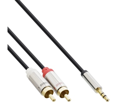 InLine 0.5m 3.5mm - 3.5mm Zwart