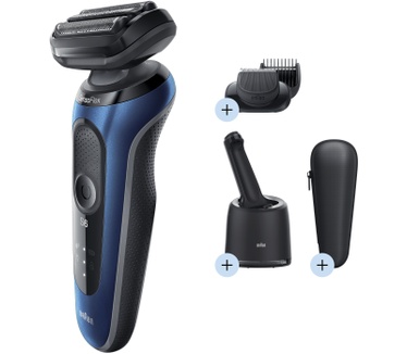 Braun Series 6 60-B7500cc Elektrisch Scheerapparaat Met SmartCare Center, Baardtrimmer, Blauw