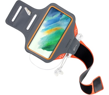 Mobiparts Comfort Fit Sport Armband Samsung Galaxy S21 FE (2022) Neon Orange
