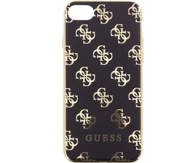 Guess 4G 2017 Soft TPU Back Case - Apple iPhone 7 (4.7") - Black/Gold