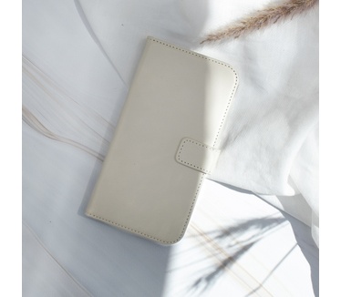 Selencia Echt Lederen Bookcase Samsung Galaxy S21 Plus - Lichtgrijs