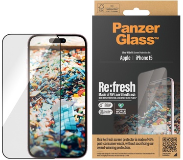 PanzerGlass UWF Refresh with 45% rec. Glas (Apple - iPhone 15)