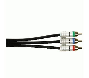 Hama YUV Connection Cable 3 RCA (phono) Plugs - 3 RCA (phono) Plugs, 1.5 m