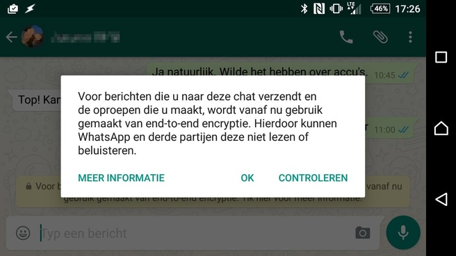 WhatsApp-encryptie