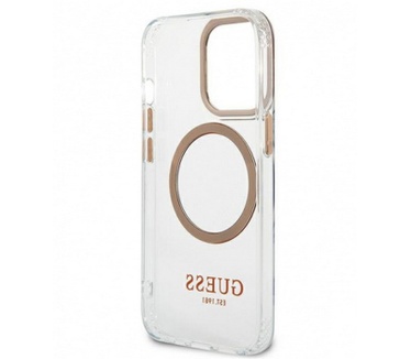 Guess Translucent Back Case - Apple iPhone 13 Pro Max (6.7") Goud Goud