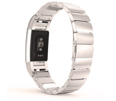 qMust Metalen armband voor Fitbit Charge 2 - Retro Silver