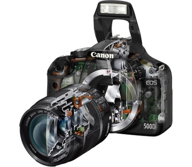 Canon EOS 500D + EF-S 18-200mm IS Zwart