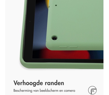 Accezz Liquid Silicone Backcover iPad 10.2 (2019 / 2020 / 2021) - Lichtgroen