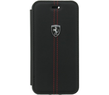 Ferrari Stripe Leather Case voor iPhone 6/6s/7/8 (4.7") - Zwart  Zwart
