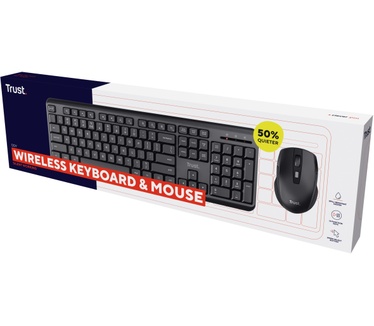Trust ODY Wireless Silent Keyboard and Mouse Set (Qwerty UK)