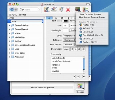 CSSEdit screenshot (resized)