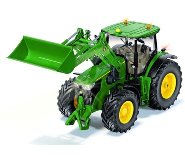Siku Control, John Deere 7310R Tractor met voorlader groen metaal,kunststof 1:32 op afstand bestuurbaar via bluetooth-app excl. controller