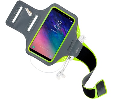 Mobiparts Comfort Fit Sport Armband Samsung Galaxy A6 Plus (2018) Neon Green