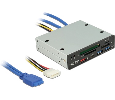 Delock 3.5″ USB 3.0 Card Reader 4 slot + 1 x USB-C™ female + 3 x USB 3.0-A female