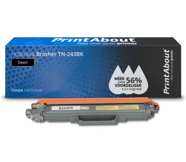 PrintAbout Huismerk Brother TN-243BK Toner Zwart