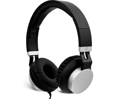 V7 Lightweight Headphones - Black/Silver