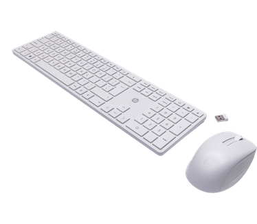 HP 650 draadloze toetsenbord- en muiscombinatie, Qwerty NL, Wit