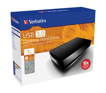 Verbatim USB 3.0 Desktop Hard Drive 1TB Zwart
