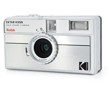 Kodak EKTAR H35N Film Camera zilver - halfframe - halfkleinbeeld - vernieuwde versie van de EKTAR H35