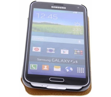 Guess Folio Book Case for Samsung Galaxy S5 - Tessi - Cognac  Bruin