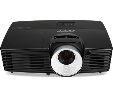 Acer P1387W. Projector helderheid: 4500 ANSI lumens, Projectietechnologie: DLP, Projector native resolution: WXGA (1280x800). Levensduur lamp: 3000 uur, Vermogen lamp: 260W, Soort lamp: UHP. Focus: Handmatig, Brandpuntbereik: 18,17 - 21,81 mm, Diafragma (