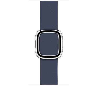 Apple Watch Series 2 (Leren bandje (L), moderne gesp, 38mm) Zilver (Blauw)