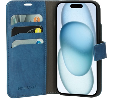 Mobiparts Classic Wallet Case Apple iPhone 15 Steel Blue