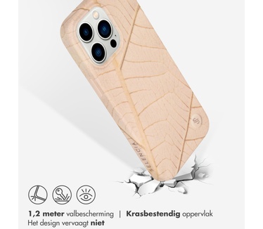 Selencia Aurora Fashion Backcover iPhone 14 Pro Max - Duurzaam hoesje - 100% gerecycled - Earth Leaf Beige