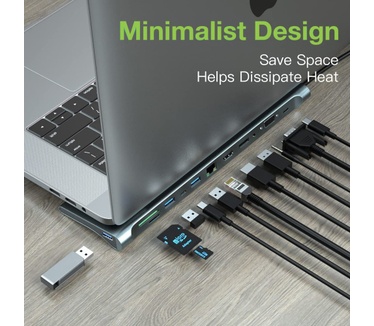 Techly IUSB31C-DOCK12DPHD