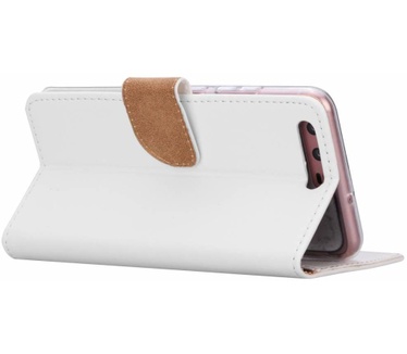 Luxe Lederen Bookcase hoesje voor de Huawei P10 - Wit (Huawei P10) Wit