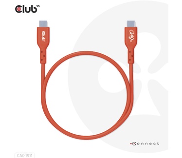 Club 3D USB2 Type-C Bi-Directional USB-IF Certified Cable Data 480Mb, PD 240W(48V/5A) EPR M/M 1m / 3.23 ft