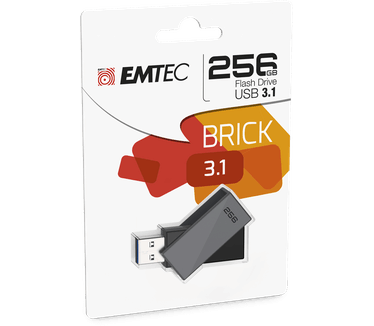 Emtec C350 Brick 3.1 256GB Grijs