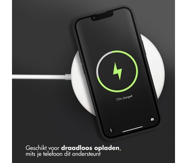 Accezz Liquid Silicone Backcover iPhone 13 Mini - Zwart