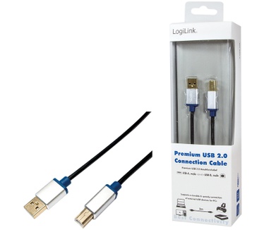 LogiLink 2m, USB2.0-A/USB2.0-B