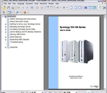 Foxit Reader 2.0 build 1414 screenshot (resized)