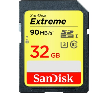 Sandisk 32GB Extreme SDHC U3/Class 10 2-pack
