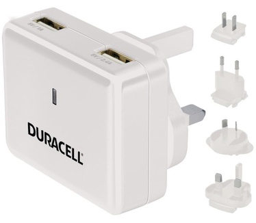 Duracell Dual USB Wall Charger 2.4A &1A