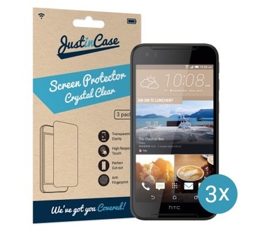 Just in Case HTC Desire 830 Screenprotector - 3 stuks - Crystal Clear