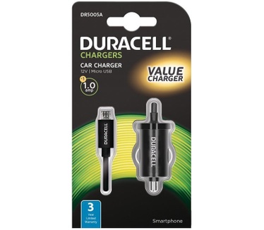 Duracell 12V 1A Car Charger (Micro USB)