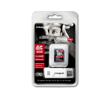 Integral UltimaPro SDHC 8GB Class 10 + USB adapter