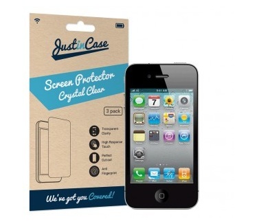 Just in Case Screen Protector Apple iPhone 4 / 4S - 3 stuks - Crystal Clear