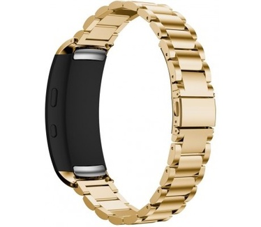 qMust Metalen armband voor Samsung Gear Fit2 - Gold