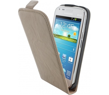 Mobiparts Mobiparts Vintage Flip Case Samsung Galaxy Core Creme