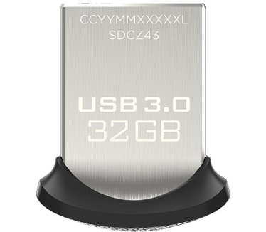 Sandisk Cruzer Ultra Fit 32GB Zwart
