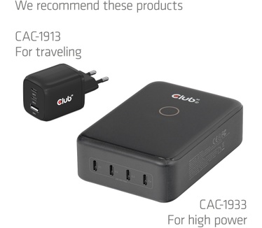 Club 3D Veilige USB-C®-kabel met vermogensmeter, 240 W, geen dataoverdracht, 2 m