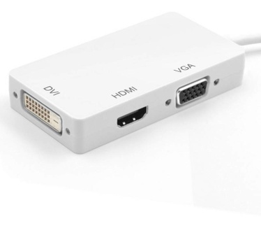 Techly Adapter 3 in 1 Mini DisplayPort (Thunderbolt) to HDMI / DVI / VGA IADAP MDP-COMBOF12