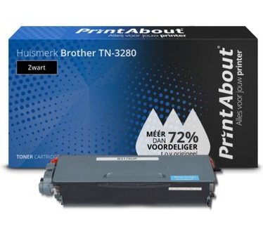 PrintAbout Huismerk Brother TN-3280 Toner Zwart Hoge capaciteit