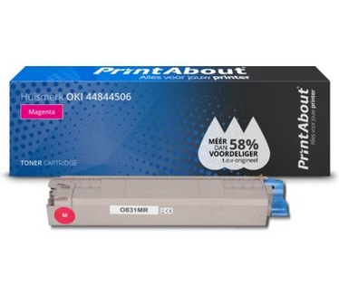 PrintAbout Huismerk OKI 44844506 Toner Magenta