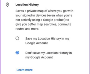 Google locatiedatainstellingen tussen april 2018 en december 2018