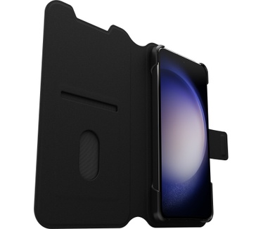 Otterbox OtterBox Strada Via Case voor Galaxy S23+ , Schokbestendig, Valbestendig, Slank, Soft Touch Beschermende Folio Case met Kaarthouder, 2x Getest volgens Militaire Standaard, Zwart